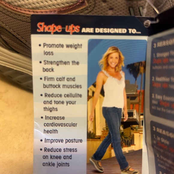 Skechers Shape-ups Grey White Pink Sneakers  Women’s Size 9 - Picture 7 of 9